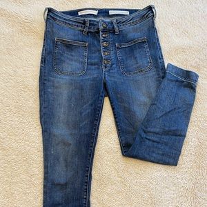Pilcro button-fly pencil jeans
